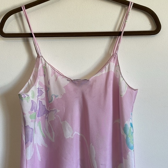 VTG Feminine Floral Nightie Miss Elaine Romantic Dress Small Pink Lingerie Bow - Picture 9 of 16